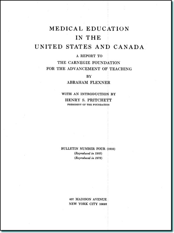 Flexner Report Title Page